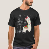 Weihnachts Llama Singing Fa La Xmas Tree Llama L T-Shirt (Vorderseite)