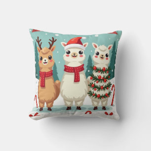 Weihnachts-Llamas-Parade Kissen