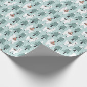 Weihnachts Llamas Wrapping Paper Geschenkpapier (Ecke)