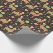 Weihnachts Lllamas Wrapping Paper Geschenkpapier (Ecke)