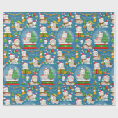 Weihnachts Lllamas Wrapping Paper Geschenkpapier (Flach)