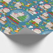 Weihnachts Lllamas Wrapping Paper Geschenkpapier (Ecke)