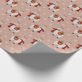 Weihnachts Lllamas Wrapping Paper Geschenkpapier (Ecke)