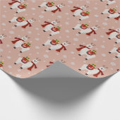 Weihnachts Lllamas Wrapping Paper Geschenkpapier (Ecke)