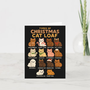 Weihnachts Loaf Cat Holiday Dessert Niedliches Kun Karte