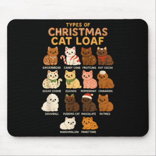 Weihnachts Loaf Cat Holiday Dessert Niedliches Kun Mousepad
