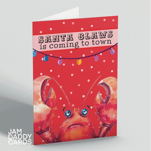 Weihnachts-Lobster Feiertagskarte