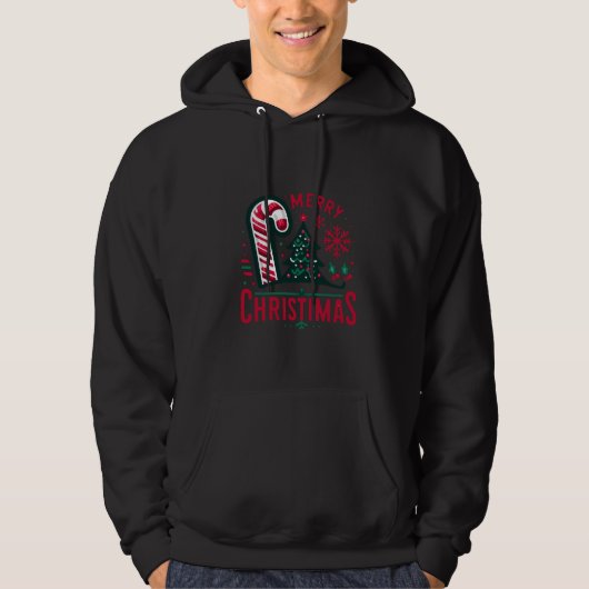 Weihnachts-Logo: Feiern mit Candy Cane und Ch Hoodie (Vorderseite)