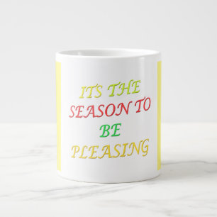 Weihnachts-Logo-Nachricht gemischte Farben Coffe Jumbo-Tasse