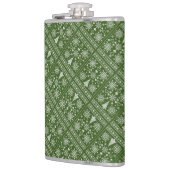 Weihnachts-Lover-Muster Sampler-Design Flachmann (Links)