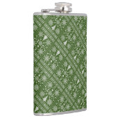 Weihnachts-Lover-Muster Sampler-Design Flachmann (Rechts)