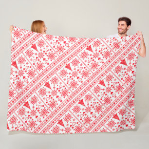 Weihnachts-Lover-Muster Sampler-Design Fleecedecke