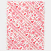 Weihnachts-Lover-Muster Sampler-Design Fleecedecke (Vorderseite)