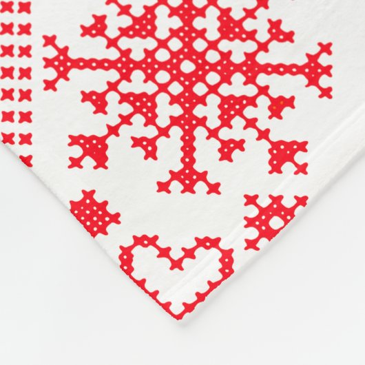 Weihnachts-Lover-Muster Sampler-Design Fleecedecke (Ecke)