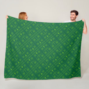 Weihnachts-Lover-Muster Sampler-Design Fleecedecke
