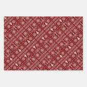 Weihnachts-Lover-Muster Sampler-Design Geschenkpapier Set (Vorderseite 2)