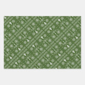 Weihnachts-Lover-Muster Sampler-Design Geschenkpapier Set (Vorderseite)