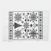 Weihnachts-Lover-Muster Sampler-Design Geschirrtuch (Horizontal)