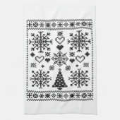 Weihnachts-Lover-Muster Sampler-Design Geschirrtuch (Vertikal)
