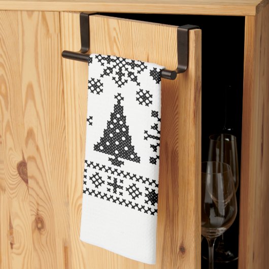 Weihnachts-Lover-Muster Sampler-Design Geschirrtuch (Drittel gefaltet)