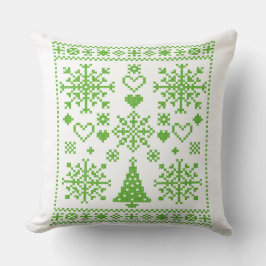 Weihnachts-Lover-Muster Sampler-Design Kissen