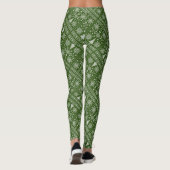 Weihnachts-Lover-Muster Sampler-Design Leggings (Rückseite)