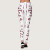 Weihnachts-Lover-Muster Sampler-Design Leggings (Rückseite)