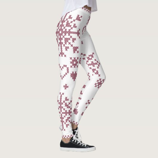 Weihnachts-Lover-Muster Sampler-Design Leggings (Rechts)