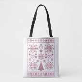 Weihnachts-Lover-Muster Sampler-Design Tasche (Vorderseite)