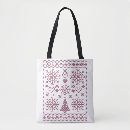 Weihnachts-Lover-Muster Sampler-Design Tasche (Vorderseite)
