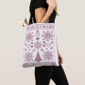 Weihnachts-Lover-Muster Sampler-Design Tasche (Von Nahem)