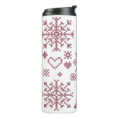 Weihnachts-Lover-Muster Sampler-Design Thermosbecher (Nach links gedreht)