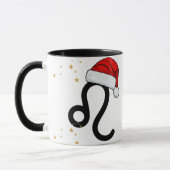 Weihnachts-Löwe-Sternzeichen-Santa-Hut Tasse (Links)