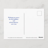 Weihnachts-Löwen und Lamm-Friedenskarten Postkarte (Rückseite)