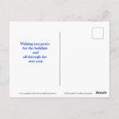 Weihnachts-Löwen und Lamm-Friedenskarten Postkarte (Rückseite)