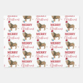 Weihnachts-Löwentier mit Weihnachtsmannmütze Geschenkpapier Set (Vorderseite 3)