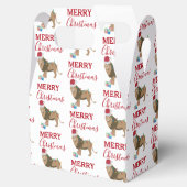 Weihnachts-Löwentier mit Weihnachtsmannmütze Geschenkschachtel (Geöffnet)