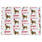 Weihnachts-Löwentier mit Weihnachtsmannmütze Große Geschenktüte (Vorderseite)