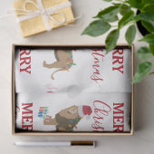 Weihnachts-Löwentier mit Weihnachtsmannmütze Seidenpapier (Geschenk)