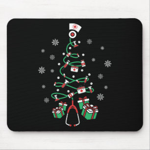 Weihnachts-Lpn-Stethoskop-Rn-Pflege-Weihnachtsbaum Mousepad