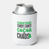 Weihnachts-Lutscher-Kakao-Chaos-Design Dosenkühler (Kanne Vorderseite)