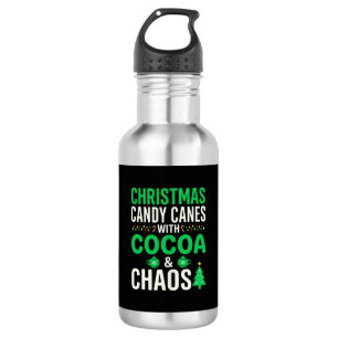 Weihnachts-Lutscher-Kakao-Chaos-Feiertag Edelstahlflasche