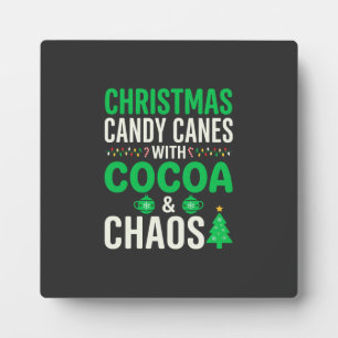 Weihnachts-Lutscher-Kakao-Chaos-Feiertag Fotoplatte