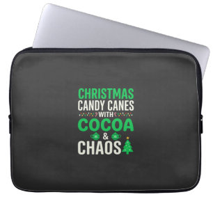 Weihnachts-Lutscher-Kakao-Chaos-Feiertag Laptopschutzhülle