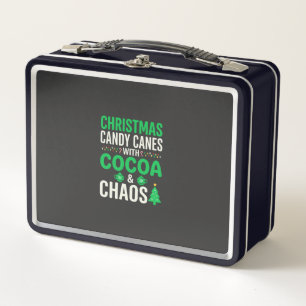 Weihnachts-Lutscher-Kakao-Chaos-Feiertag Metall Brotdose