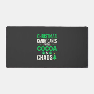 Weihnachts-Lutscher-Kakao-Chaos-Feiertag Schreibtischunterlage