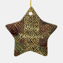 Weihnachts-Luxus-Muster, Rot Gold Grün Schwarz