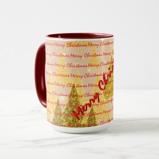 Weihnachts Luxus Weihnachtsbäume Festlich Tasse (Vorderseite Links)