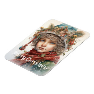 Weihnachts Mädchen Benutzerdefiniert 19 von 25 Magnet