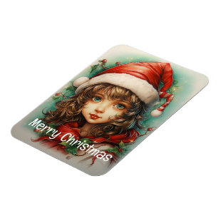 Weihnachts Mädchen Benutzerdefiniert 1 von 25 Magnet